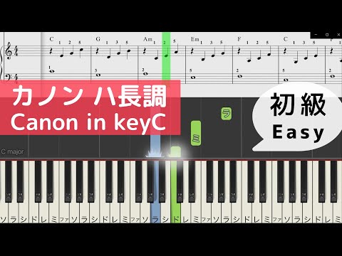 カノン / パッヘルベル ピアノチュートリアル両手【初級】