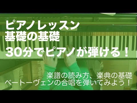 初心者でも30分で両手で弾ける！ピアノレッスン基礎の基礎「ベートーヴェン第九合唱」#ピアノレッスン #入門 #基礎 #ソルフェージュ #ピアノ初心者