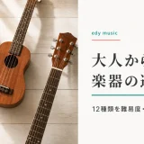大人から始める楽器の選び方｜難易度・費用・住環境で選ぶ12種類比較