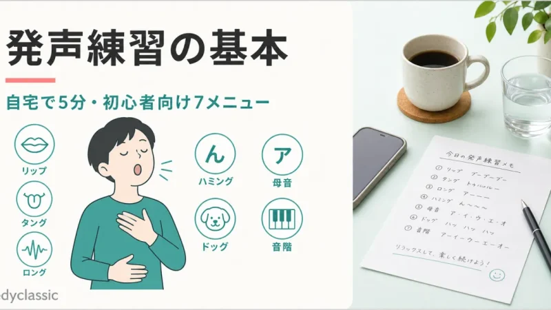 発声練習の基本｜自宅で毎日5分でできる初心者の7メニュー